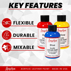 Angelus Acrylic Leather Paint, 4 Oz, Midnight Green