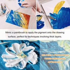 2pcs Painting Palette Knife 2.2 x 0.59 Inch Stainless Steel with Wood Handle