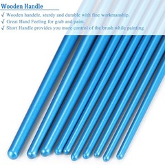 Bosobo 10-Piece Nylon Hair Paint Brush Set for Professional Detail Work, Blue