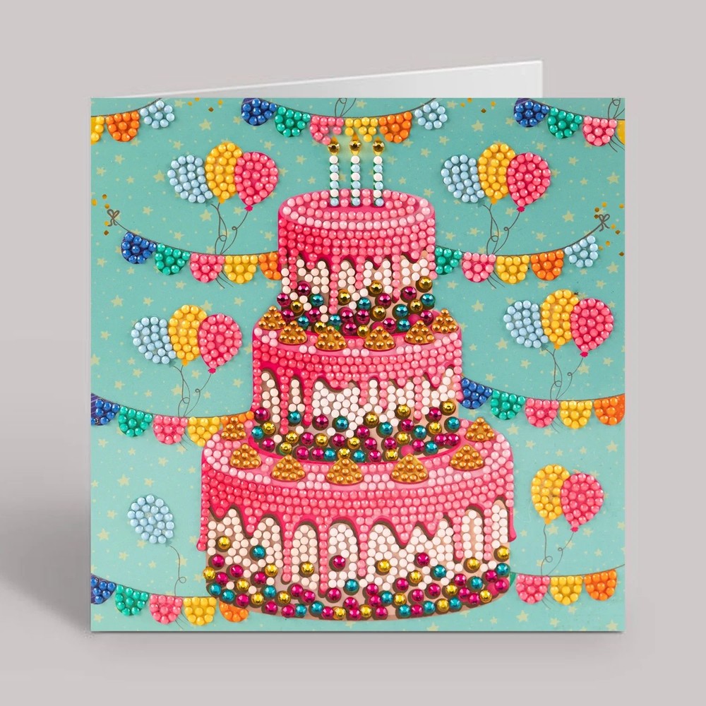 CraftBuddyUS CCK-A124: “Happy Birthday” Crystal Art Card 18x18cm
