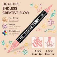 48 Assorted Acrylic Paint Markers with Fine and Brush Tips – Art Essentials