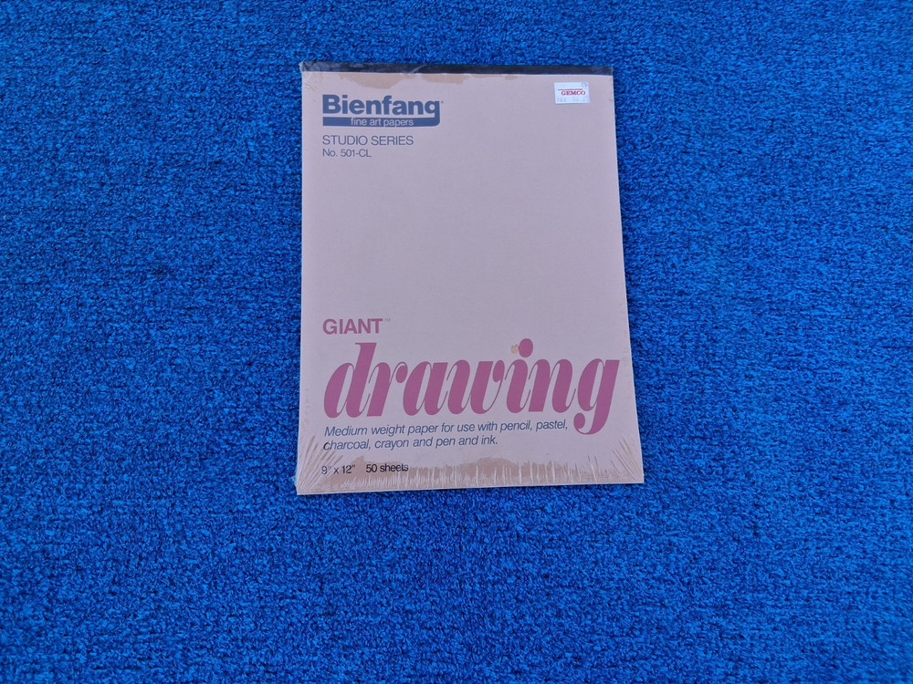 Vintage Bienfang Fine Arts Paper, Medium Weight 50 Sheets 9″ X 12″ New Sealed