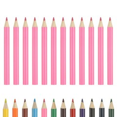 Cute Pink Color Drawing Pencils for Adult Coloring Books 12 Pcs