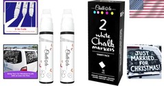 Chalkola White Jumbo Markers – 15mm Tips | Pack of 2