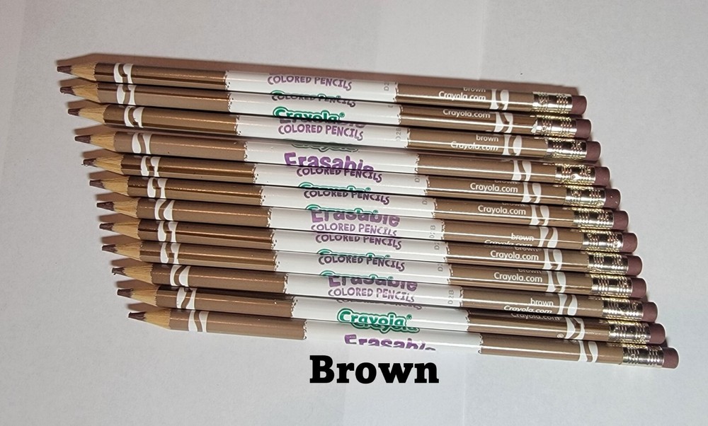 Crayola erasable colored pencils bulk 12 BROWN