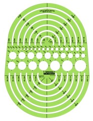 Rapidesign Circle Radius Master Template, 1 Each (R142),Other Drawing Supplies