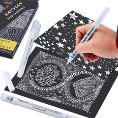 MARTCOLOR White Pens Set, 05/08/10mm Assorted Tip 1 Count (Pack of 7),