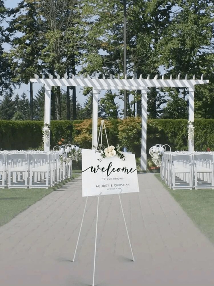 63in Foldable Easel Stand Adjustable Tripod with Bag 5lb Wedding Sign