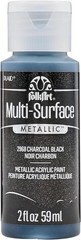 2 oz Multisurface Metallic Paint Charcoal Black Liquid Satin Finish All Surfaces