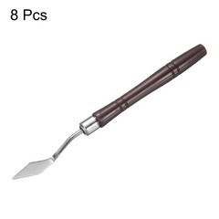 8pcs Painting Palette Knife 6.3″ Pointed Stainless Steel Blade, Red