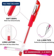 Aen Art Glitter Gel Pens, 100 Color Glitter Pen Set for Making Cards, 30% More I