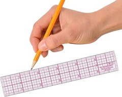 Westcott W-10 6-Inch 8ths Graph Ruler, Transparent, 1 x 6 in color may vary