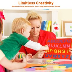 15 Pcs 13.5″ x 17.1″ Poster Board Paper Assorted Colored Posterboard 230 GSM …