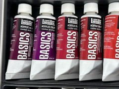 Liquitex BASICS Acrylic Paint Set 36 Tubes 22ml #101036 Partial Used Boxed Lot