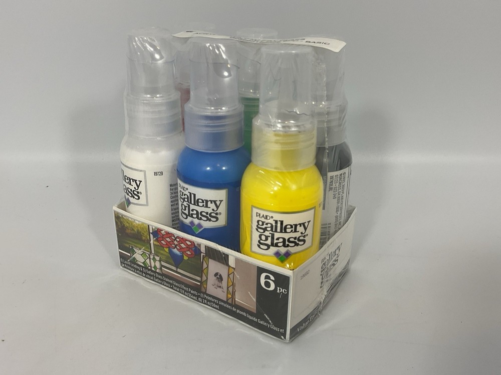 Gallery Glass, Basic Stained Glass Kit, 6 Colors Acrylic Paint – Brand New
