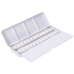 Empty Watercolor Palette w 26Pcs Half Pans Paint Case Colorful 26 Wells