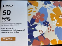 Grabie 50 Colors Watercolor Paint Set, Detail Paint Brush Included, Watercolor P