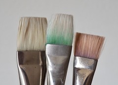 Vintage Artist Paint Brushes Lot M. Grumbacher NY Simmons White Sable Quill Sign