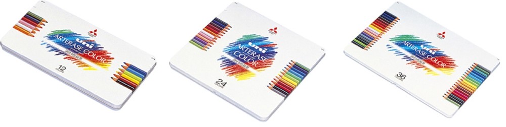 Mitsubishi Pencil Uni Arterase Color Erasable Pencil (12,24,36) Colors Set