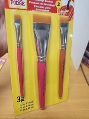 (2) Plaid 3pc Mod Podge Decoupage Brushes: 1-1/4″, 11/16″ & 3/8″ Brushes! #24781