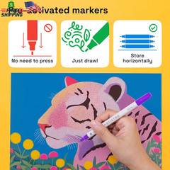 72 Acrylic Paint Markers for Rock, Fabric, Wood, Glass, Craft, Decoration – Dual