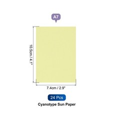 Cyanotype Paper,24 Sheet Sun Print Paper Yellow Crafts, 2.9×4.1″
