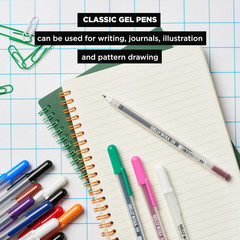 3-Piece Gelly Roll Blister Card Medium Point Gel Ink Pen Set, Black
