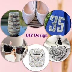 3000Pcs 5mm Resin Rhinestones with 1Pcs 10ml B7000 Jewelry Glue for Crafting,…