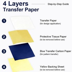 Welacer Tattoo Transfer Paper – A4 Size, 30 Sheets – 30 sets, White