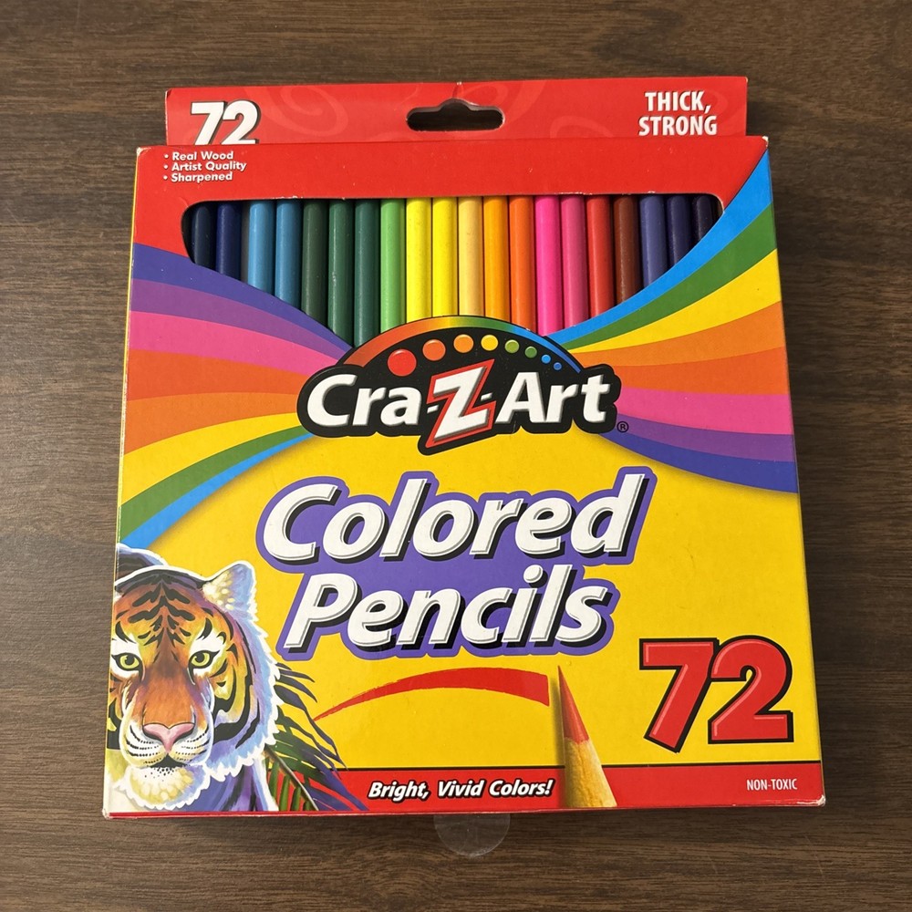 72 Cra-Z-Art Colored Pencils Bright Vivid &Classic Assorted Colors Crazy Art NEW