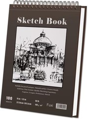 9″ x 12″ Sketch Book, Top Spiral Bound Sketch Pad, 100 Sheets 68lb/100gsm Aci…