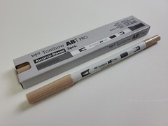 3 Pack Sand Tombow ABT PRO Calligraphy Marker Dual End Chisel Tip + Brush