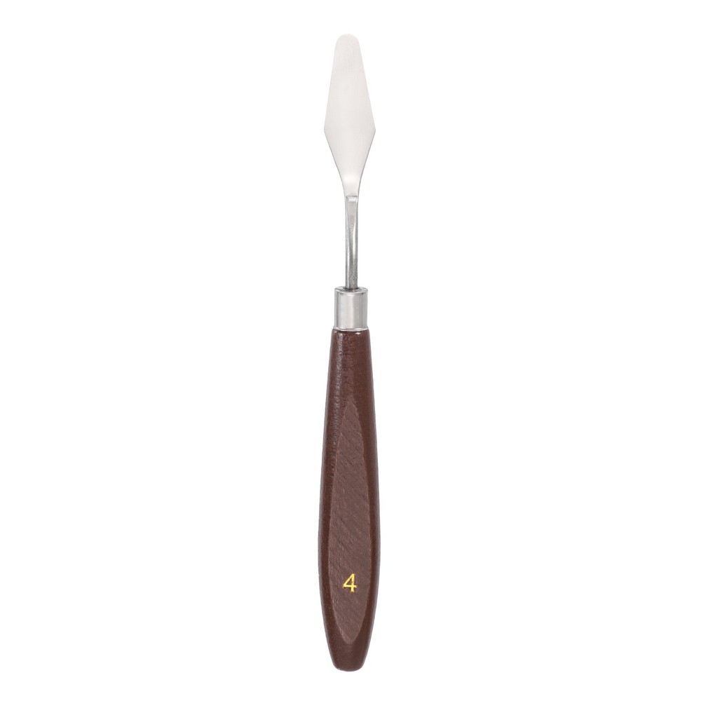 14mm #4 Painting Palette Knife Stainless Steel Spatula Wood Handle