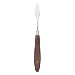 14mm #4 Painting Palette Knife Stainless Steel Spatula Wood Handle