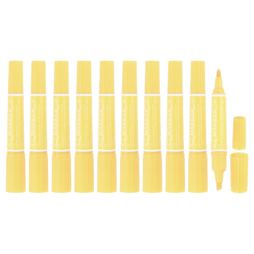 10 Pcs Art Marker Pen Double-Ended Colored Pen Dual Sketch Marker, Light Yellow