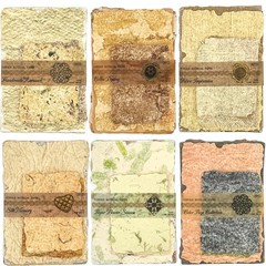 168Pcs Textured Scrapbook Paper Kit – Embossed Rice Decoupage Multicolor