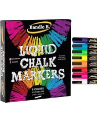 Bandle B. Chalk Markers – 8 Vibrant, 1 Count (Pack of 8), Vibrant 6mm