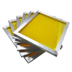 6 Pcs Screen Frames w/Yellow 200 Mesh (80T) for Screen Printing Press 10″*14″
