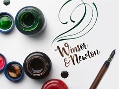 Calligraphy Ink, 30ml 1-oz Bottle, Blue Black