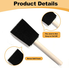 Round Stencil Brush and Small Foam Brush Set with High Density Foam 50pcs for…