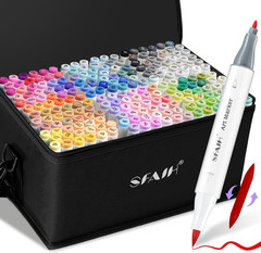 Alcohol Markers Brush & Fine – 217 Colors Double Tipped Art Markers for Adult Co
