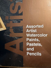 Art Studio Wood Set , 121 Pieces, Artist Watercolor Paints, Pastels, & Pencils