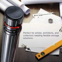 Drafting Drawing Poster Tube LARGE Black Dia: 4-7/8″. Length: 30-1/4 – 47-3/4″