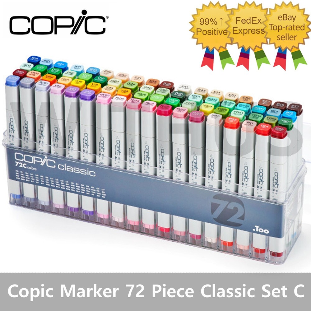 Copic Twin Marker 72 Piece Twin Classic Set C – Artist Markers Anime Comic Manga
