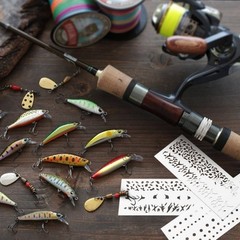 Lure Painting Template PVC Lure Painting Stencil Flexible for Anglers