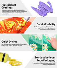 Colorful Acrylic Leather Paint 2.5Oz White for Shoe Painting – Paint for Bag & W