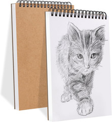 2 Pack Sketch Book, 5.8” x 8.3” Small Sketch Pad,100GSM/68LB Sketchbook for Draw
