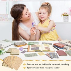 300 Sheets Vintage Scrapbook Paper 5.1×3.1 Inch Mixed Special Decorative…