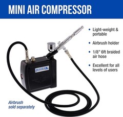 Master Model C16-B – Efficient Mini Airbrush Compressor with Direct Plug Adaptor