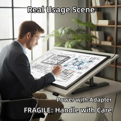A1 Extra Large LED Light Pad (34.6″x23.6″) – Upgraded Durable Tracing Light B…